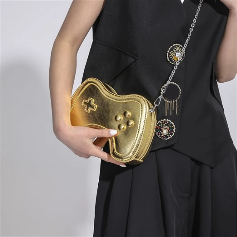 Trendy Chain Bag Fashion Bag PU Handbags Gamepad Shaped Shoulder Bags Women Girl Carry Purse Crossbody Chain Bags