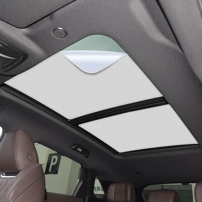 For GWM WEY 05 COFFEE 01 2022-2026 Car Suede Fabric Anti-uv Electrostatic Adsorption Sunroof Sunshade Heat Insulation Skylight