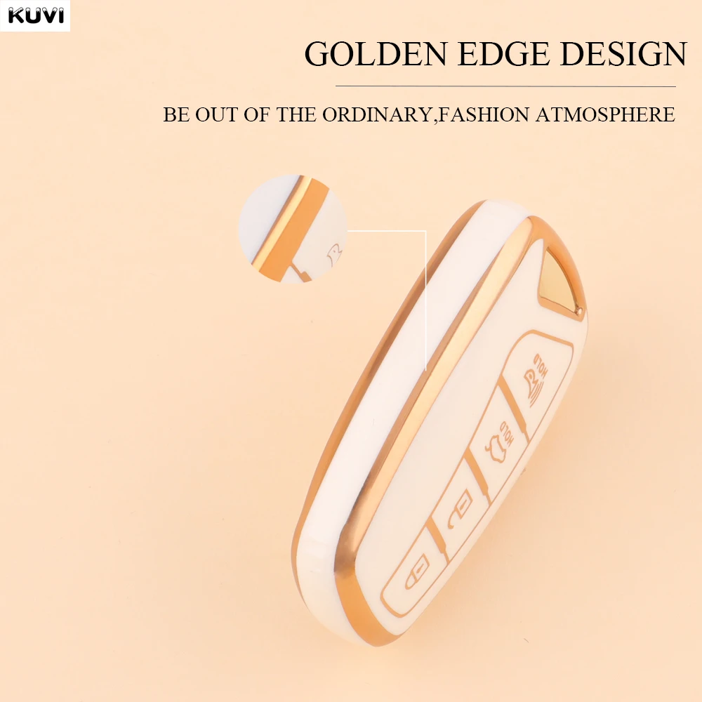 4 أزرار حافظة مفاتيح ذكية من البولي يوريثان غطاء فوب لشركة هيونداي غراندور HG سيدان جينيسيس G80 سانتا في 3DM جراند سانتا في 2018 IX45 EQUUS Azera