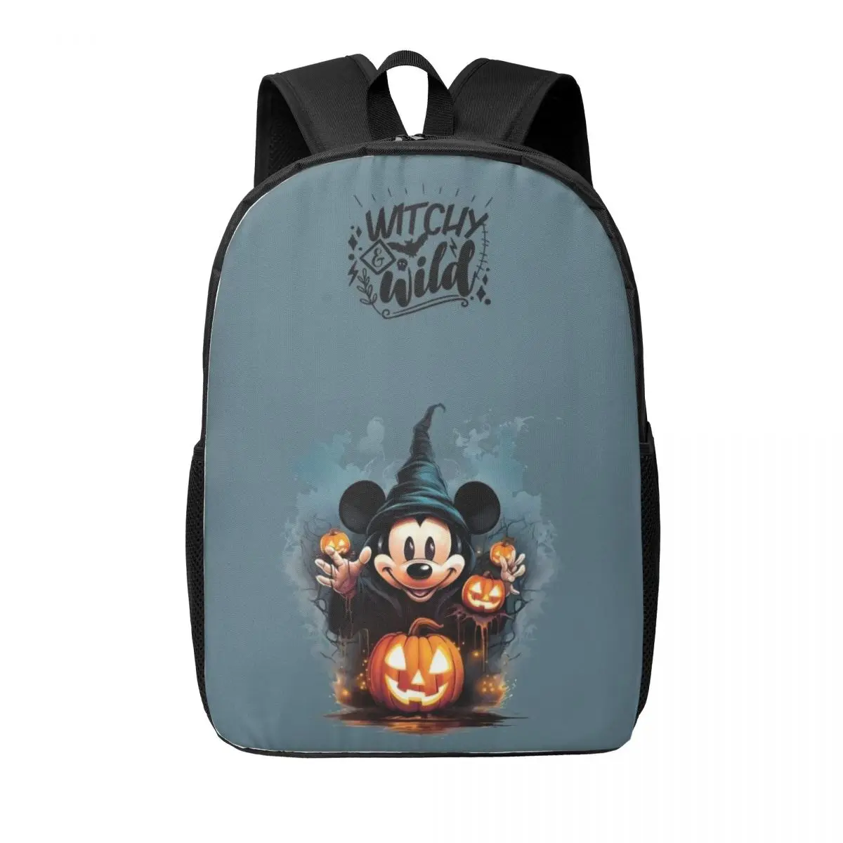 

Custom Halloween Mickey Mouse Witchy Laptop Backpack Women Men Fashion Bookbag for College School Student Bags