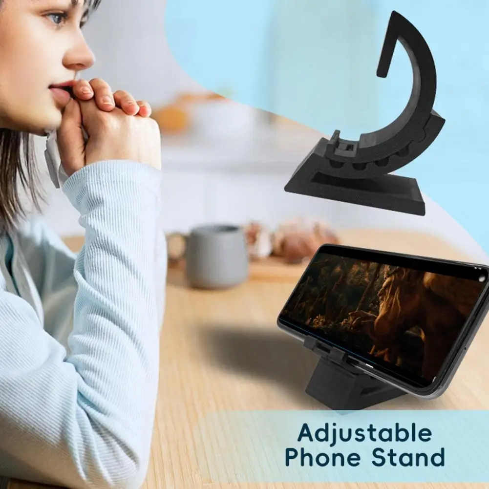 Suporte do telefone móvel de plástico portátil montagem do telefone celular ajustável desktop berço doca para todos os telefones material mesa escritório