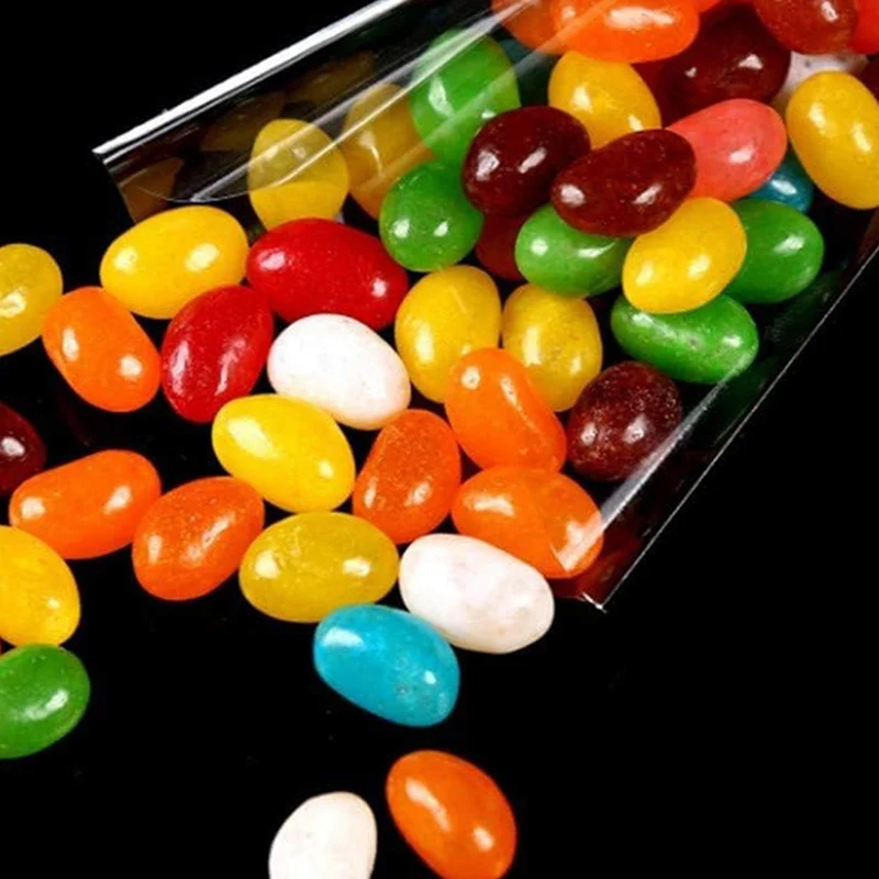 50 Stück klare Kegel-Süßigkeits-Aufbewahrungsbeutel, kegelförmige transparente Plastiktüten, Popcorn-Süßigkeitstüten für Babyparty, Hochzeit, Party,