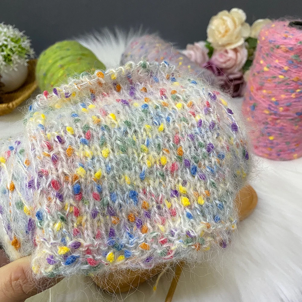 250 جرام/مجموعة حلوى الفاصوليا الموهير لينة متوسطة سميكة الصوف الحياكة وشاح البلوز الخريف والشتاء اليدوية غزل الصوف غزل الكروشيه #6