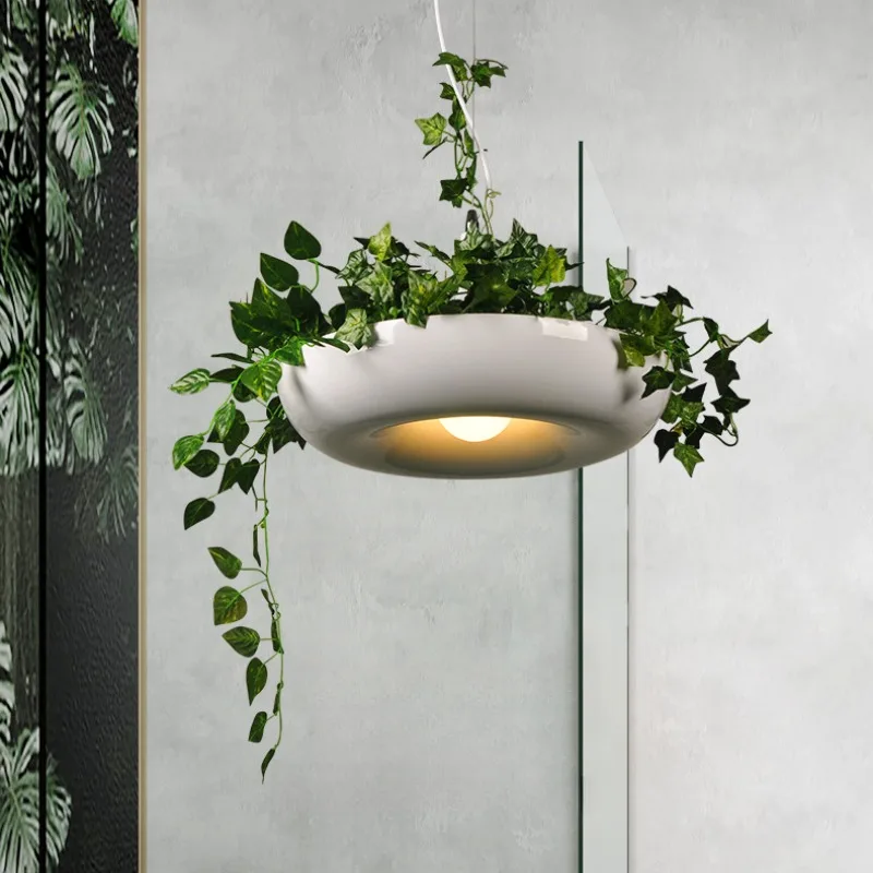 Nordic Sky Flower Pot Chandelier Study Creative Personality Bar Counter Potted Plants Babylon Restaurant Cafe Chandelier