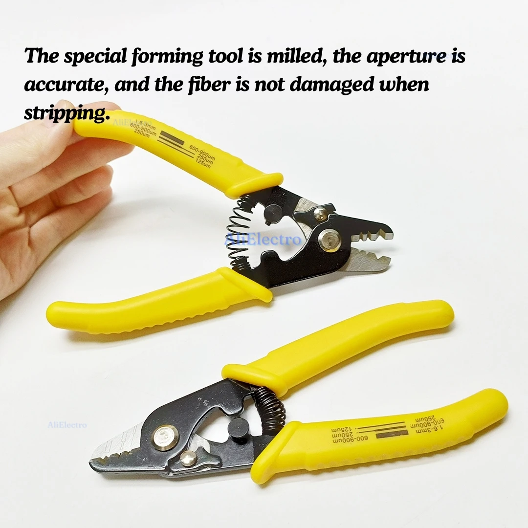 10pcs/lot F11301T Miller clamp Fiber stripping pliers F-11301T Optic Stripper Miller Wire Pilers Tri-Hole Fiber cutter