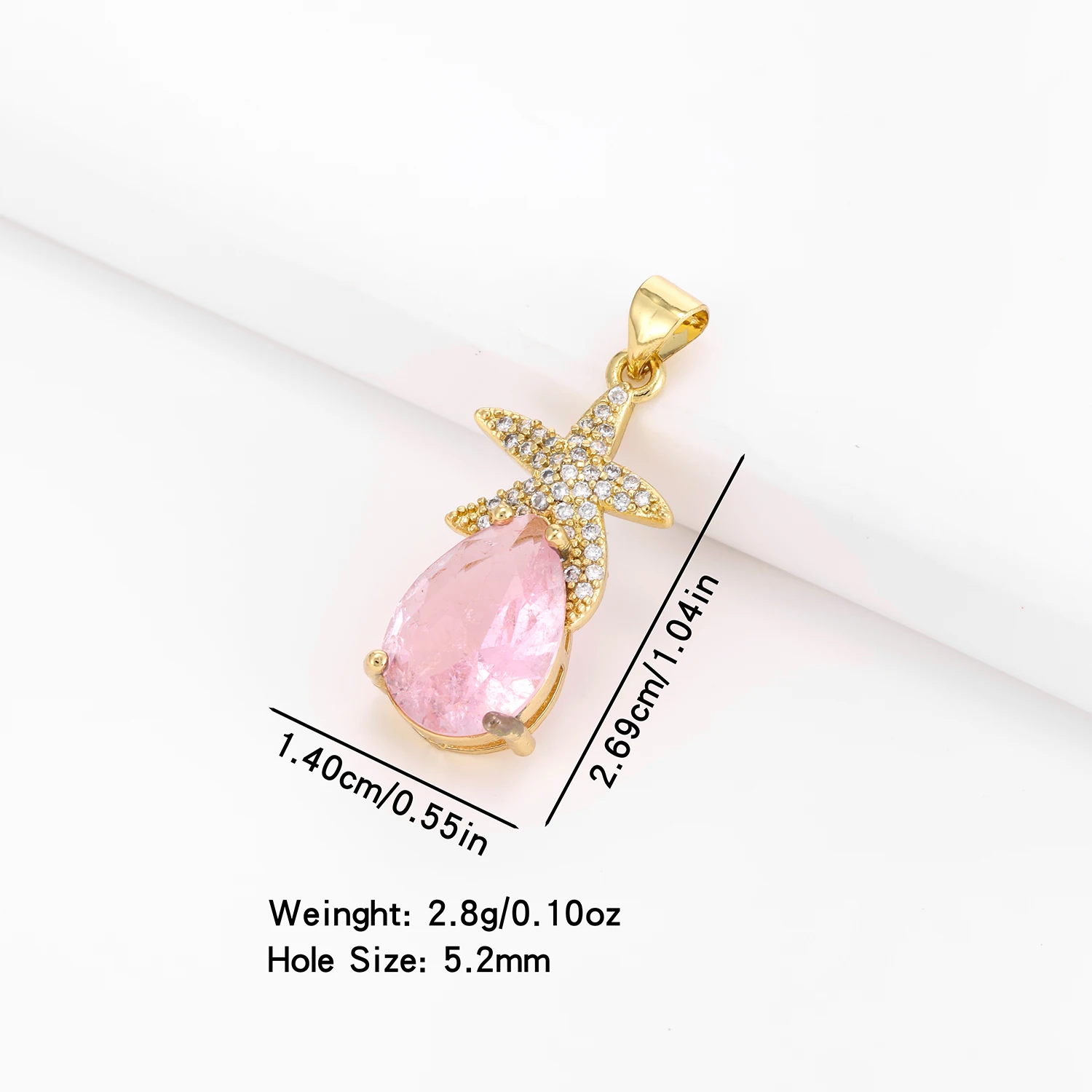 Elegant White/Green/Red/Pink Colors Star Design Pendant Fashion Copper Jewerly Accessories Party Show Gifts Women Dropshipping