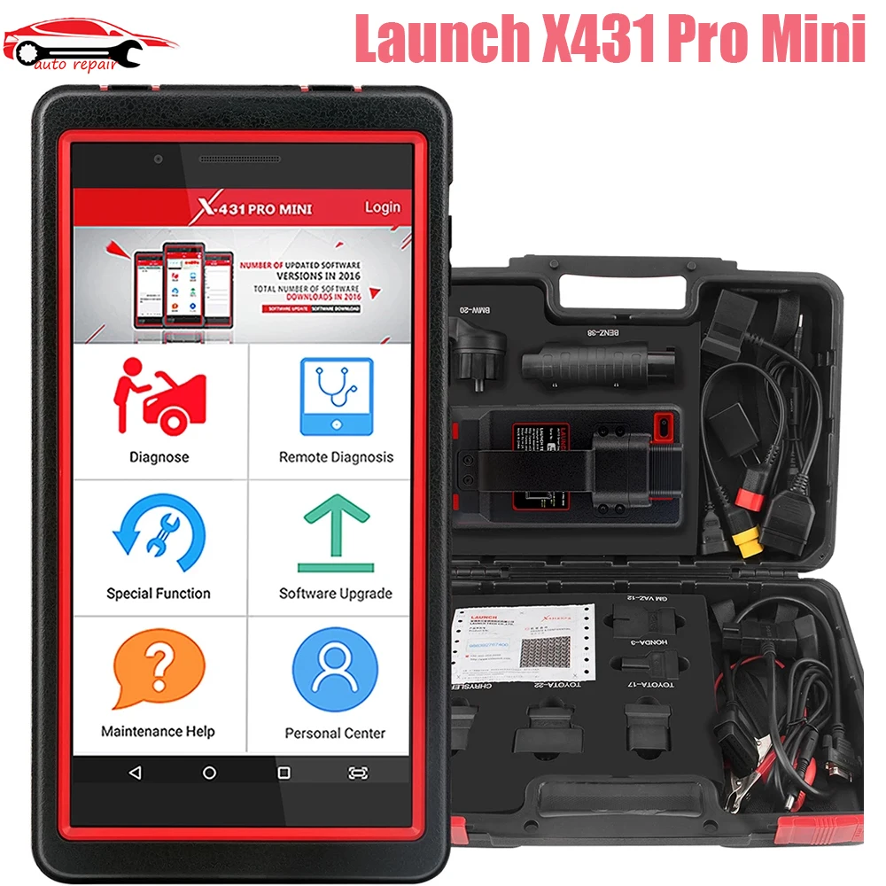

Launch X431 Pro Mini Bi-Directional Diagnostic Tool Full System Automotive OBD2 Scanner Active Test ECU Coding Diagnostic Tool
