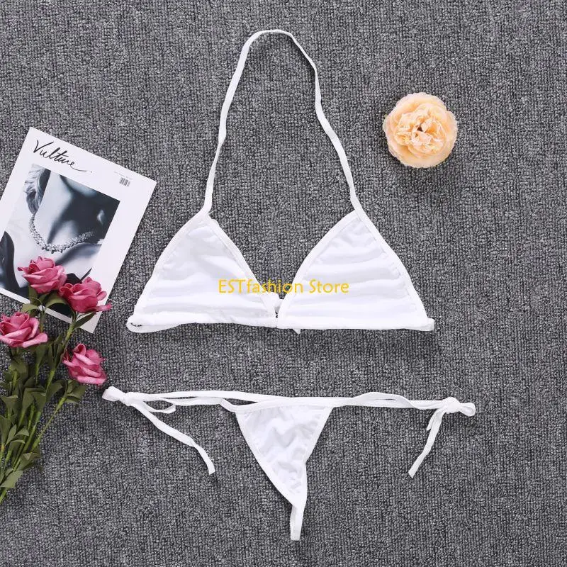 

Y5GC Lady Sexy Lingerie Babydoll Dress Top Bra Swimsuit Swimwear G-string Sets