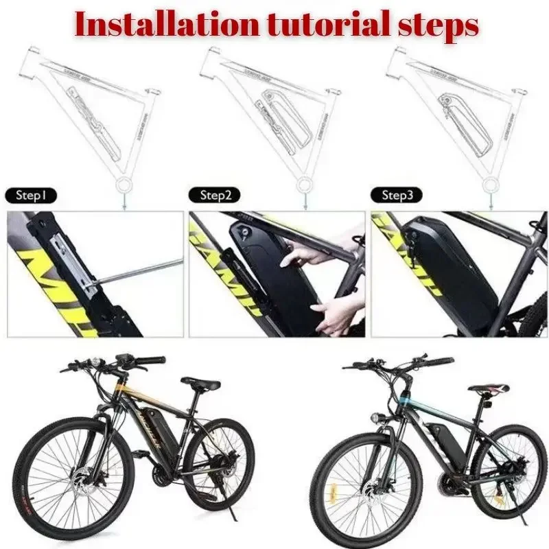 Paquete de Batería Hailong 36V/48V/52V 20Ah/30Ah para Bicicleta Eléctrica, Motor Bafang BBS02/BBSHD 3