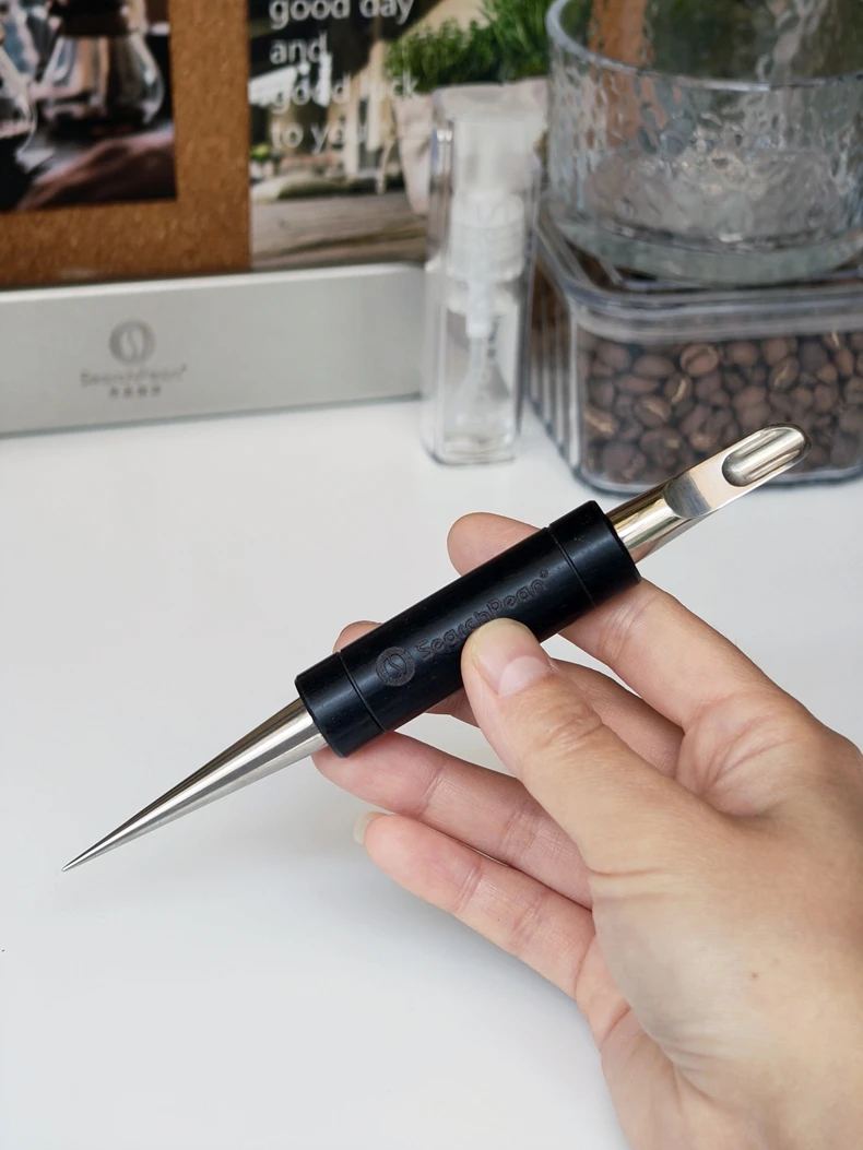 

SearchPean Coffee Art Needles Cappuccino Espresso Coffee Decorating High Quality Wooden Handle Tamper Creative Pull Flower