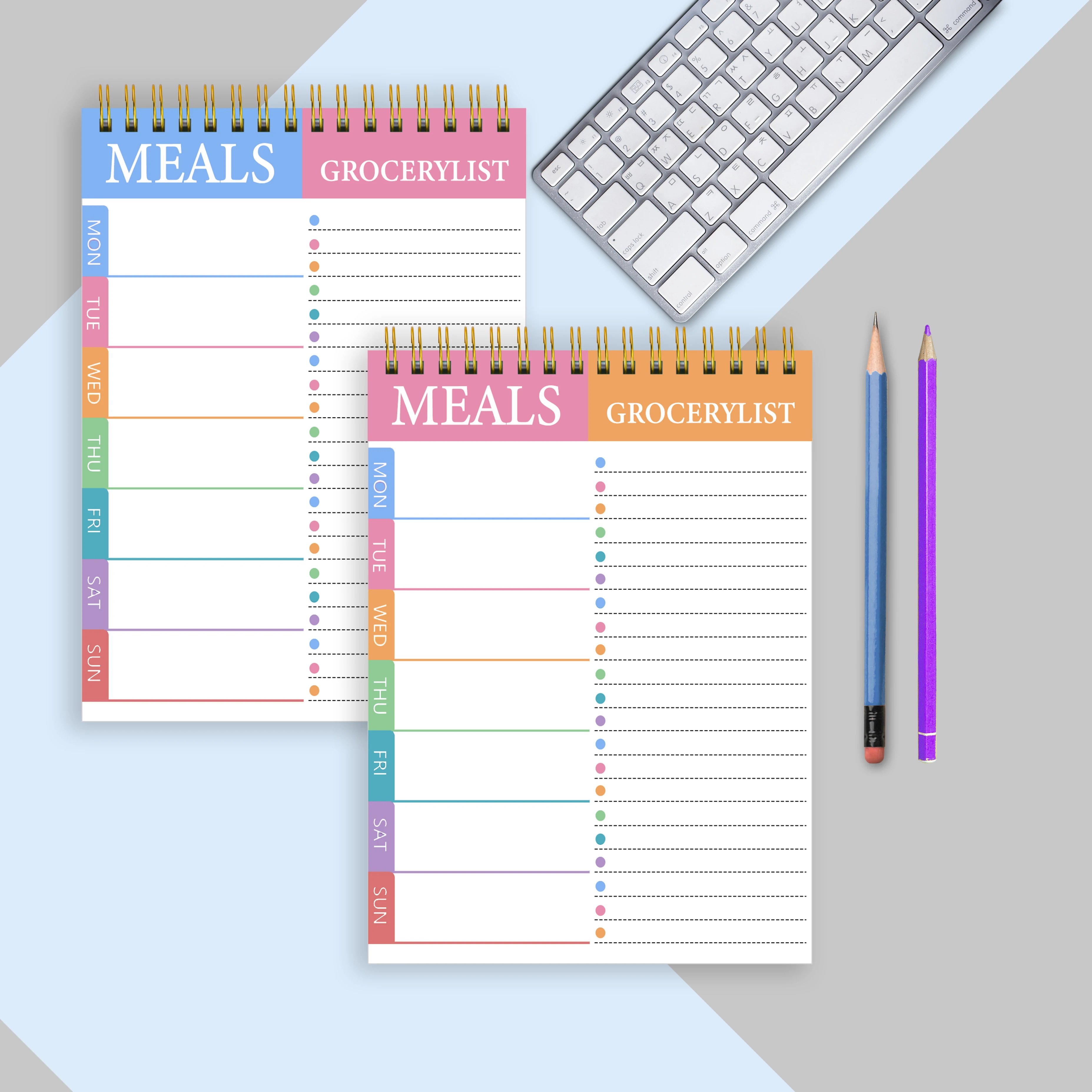 Color Health Meal Diary Notebook Agenda Planner Journal Keep Fit Color Pad Weekly&Daily Planning Notepad for Organized Diet