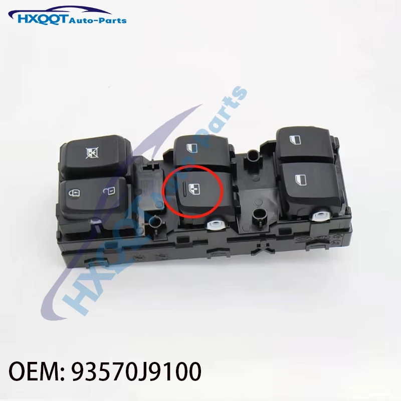 Driver Left Master Window Switch 2018-2019 For Hyundai Kona OEM 93570J9100 93571J9100 93530J9100 93570J9150