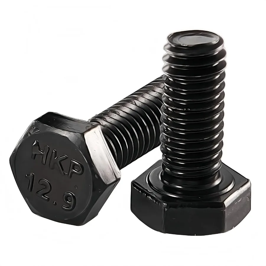 Viti esagonali M10x 20mm M10 Bulloni Bullone M10x1.5 Bulloni esagonali in acciaio legato di grado 12.9 Finitura all'ossido nero Filettatura completa Quantità 10