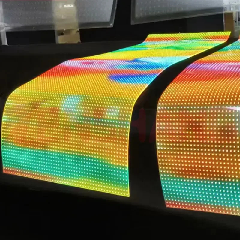 Ultra Thin Indoor Glass Transparent Led Soft Film Display Adhesive Transparent Led Film Screen for Window Advertising Displays
