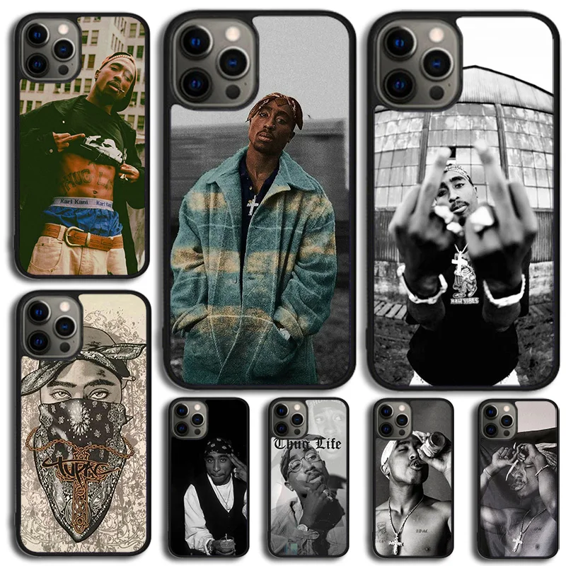 Tupac 2pac amaru shakur capa de telefone para iphone 17 air 14 15 16 13 12 max capa para apple 11 pro max plus coque
