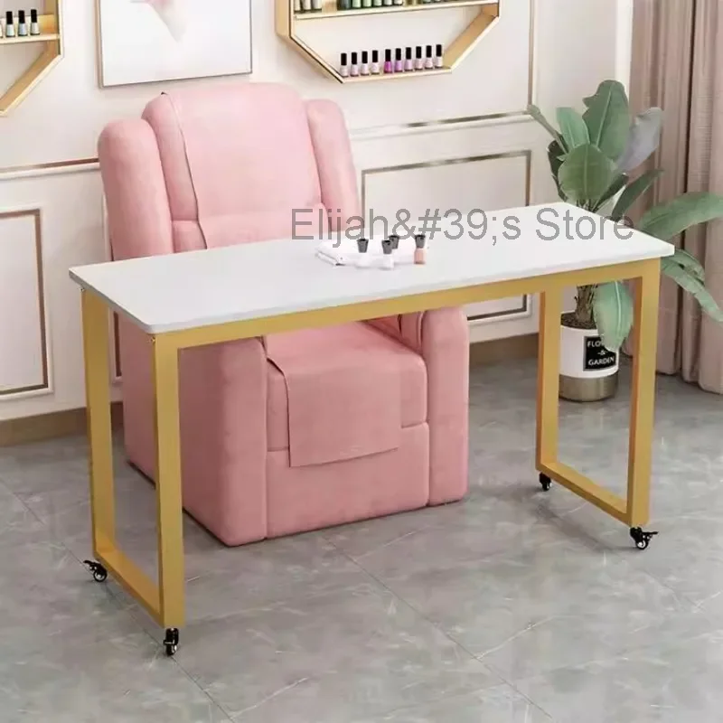 

Nail Technician Manicure Table Auxiliary Spa Wheels Living Room Manicure Table Office Simple Mesa Manicura Salon Furnitur YN50MT