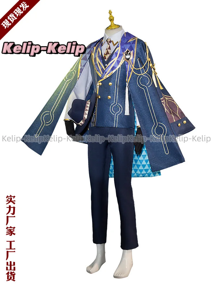 Parrucca del costume cosplay Honkai Star Rail Avventurina personalizzata Dieci Stonehearts Cappello uniforme Orecchini Gilet Halloween Party Outfit Uomo