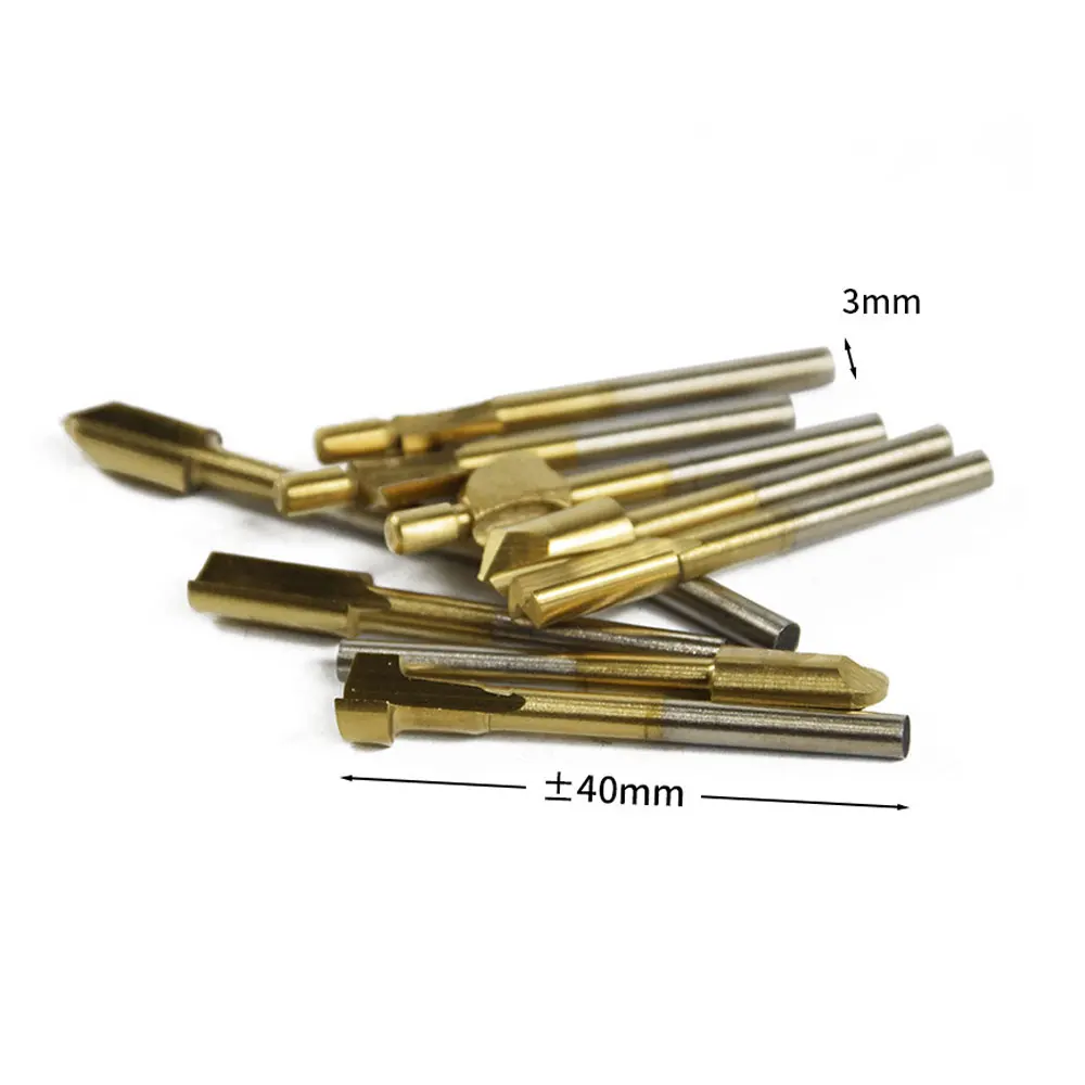 10pcs HSS Router Bits Wood Cutter Milling Fits Dremel Rotary Tool Set 1/8\