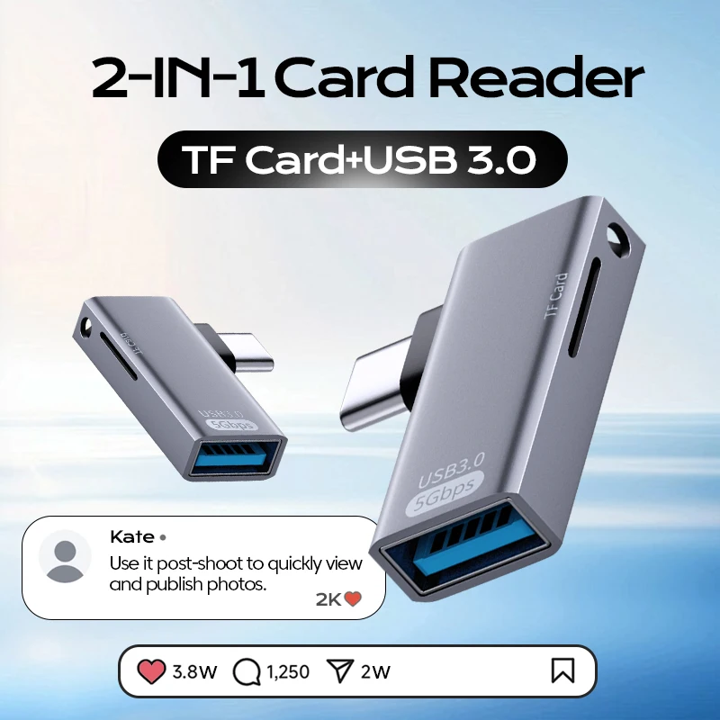 2-In-1 Card Reader …