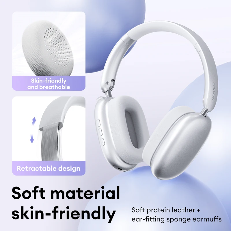 PAXA T01 AI Bluetooth 5.4 Headphones High quality Intelligent Noise Reduction Earphones Low latency Earbuds AI Chatting Writing