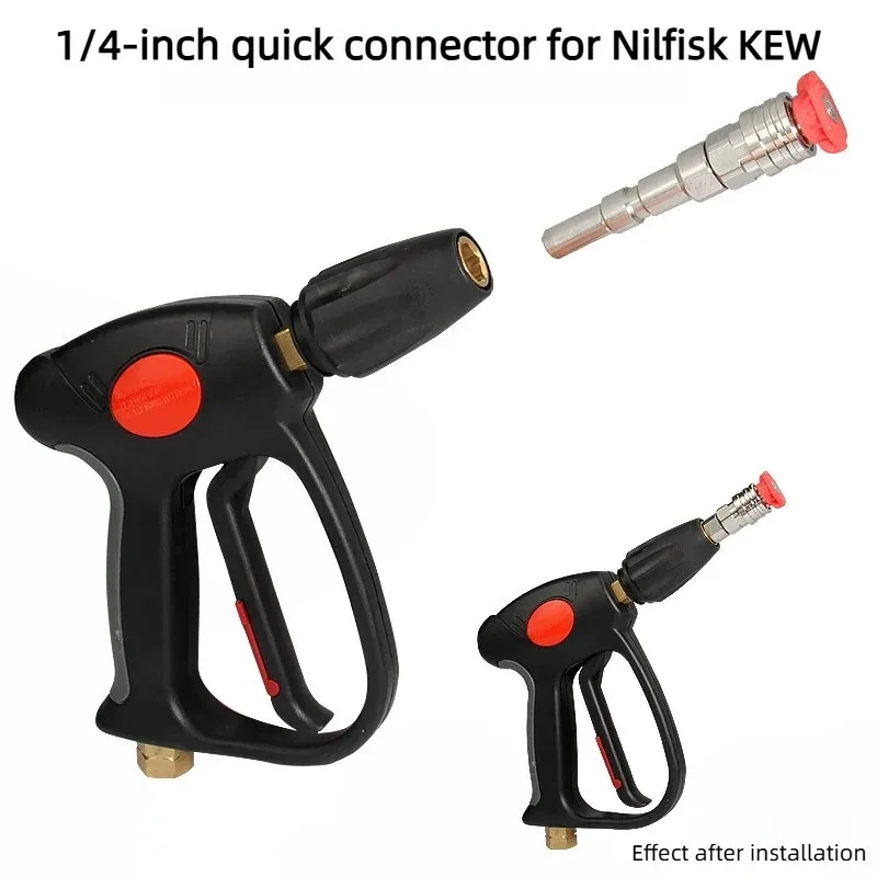 1/4 Quick Release Adapter For Nilfisk KEW High Pressure Washer Gun SS Convert Connector With Multi Angle Spray Nozzle Tips Kit image 3