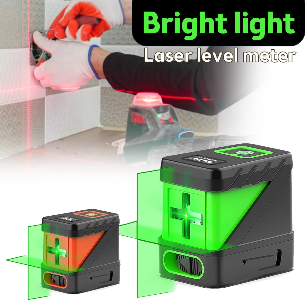 

Mini Portable 2 Lines Laser Level Level Self-Leveling 360 Horizontal And Vertical Cross Super Powerful Green Laser Level