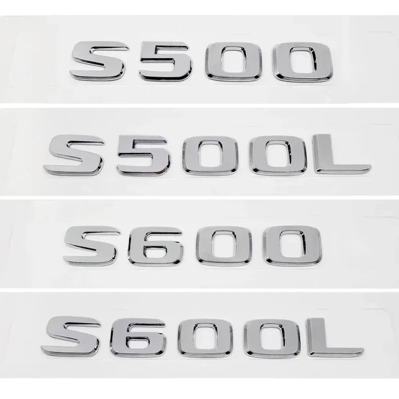 ABS S500 S500L S600 S600L Trunk Rear Logo Badge Emblem Sticker For Mercedes Benz S Class W126 W140 W220 W221 W222 C217
