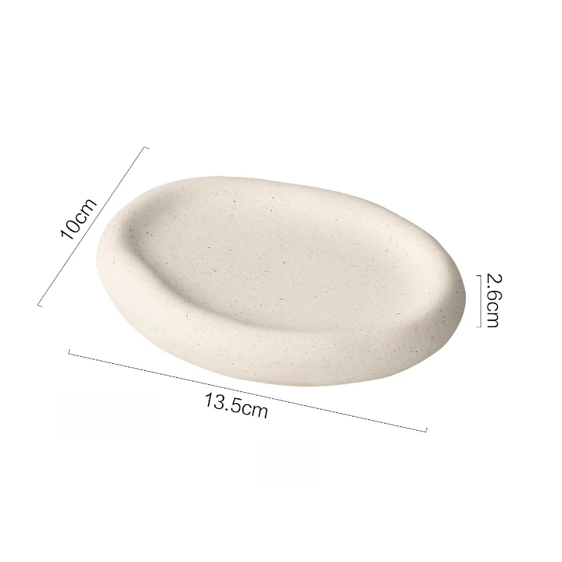 Nordic-Style Ceramic Storage Tray - Entryway Key Holder & Jewelry Dish, Ideal for Earrings, Rings & Small Accessories at Home