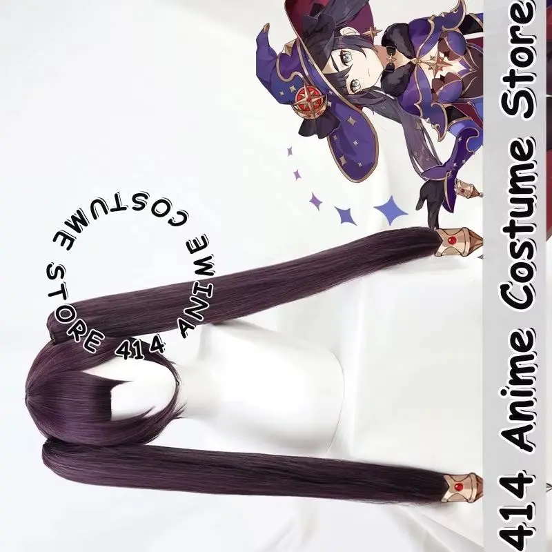

Игра и аниме Mona Megistus Косплей Парик Genshin Impact Twin Tails Термостойкое волокно Синтетические волосы