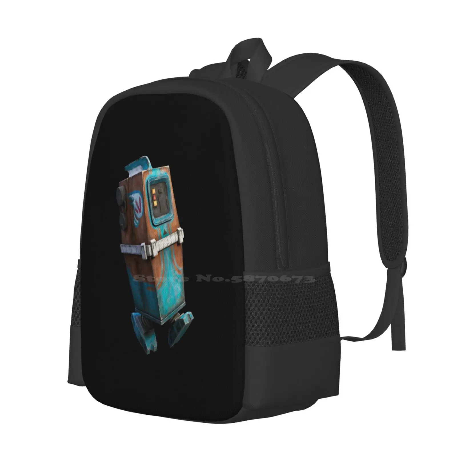 Speedy The Gonk Droid Pattern Design Bagpack School Bags Clone Wars Fanart Gonkdroid Bad Batch Robot Speedy Captain Tukk 241St