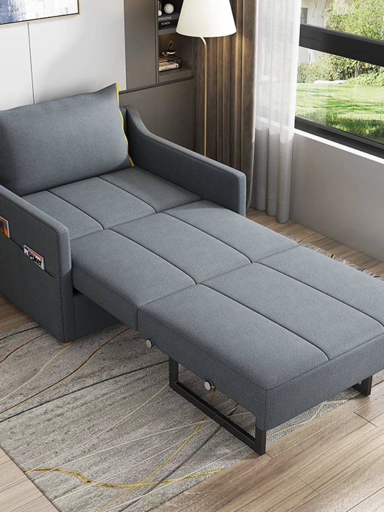 0.96 M Wide Single Seat Multi-Functional Simple and Foldable Solid Wood Sofa