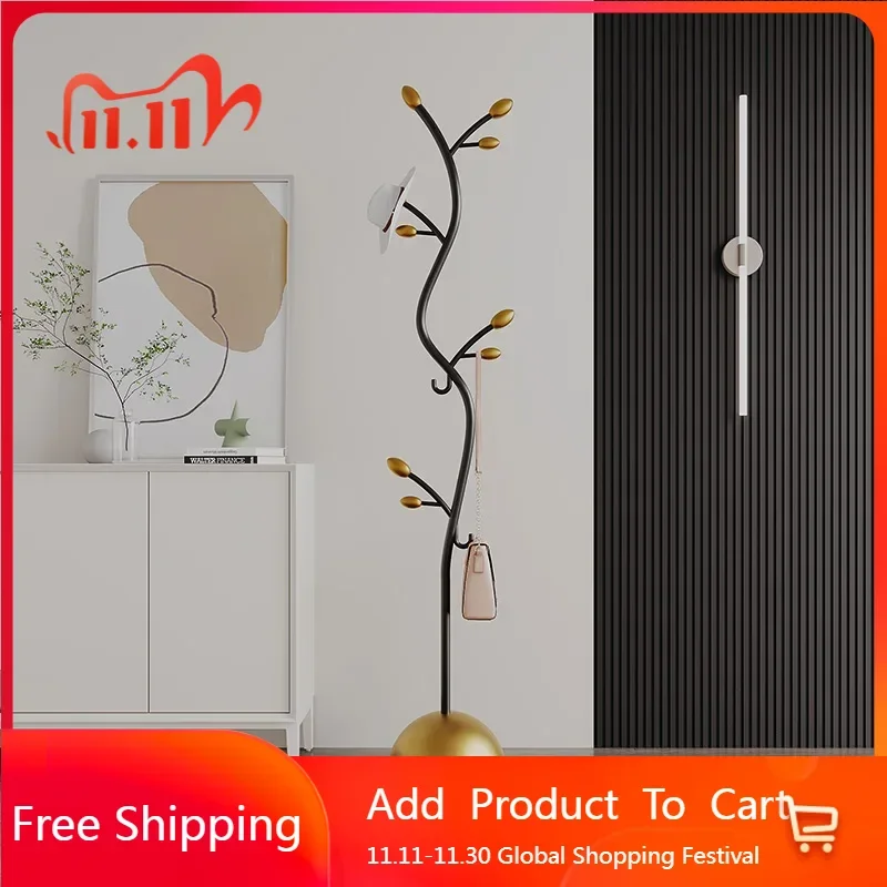 

Dress Hanging Coat Racks Modern Display Metal Portable Floor Coat Racks Hotel Minimalist Standing Clothes Perchero Furniture