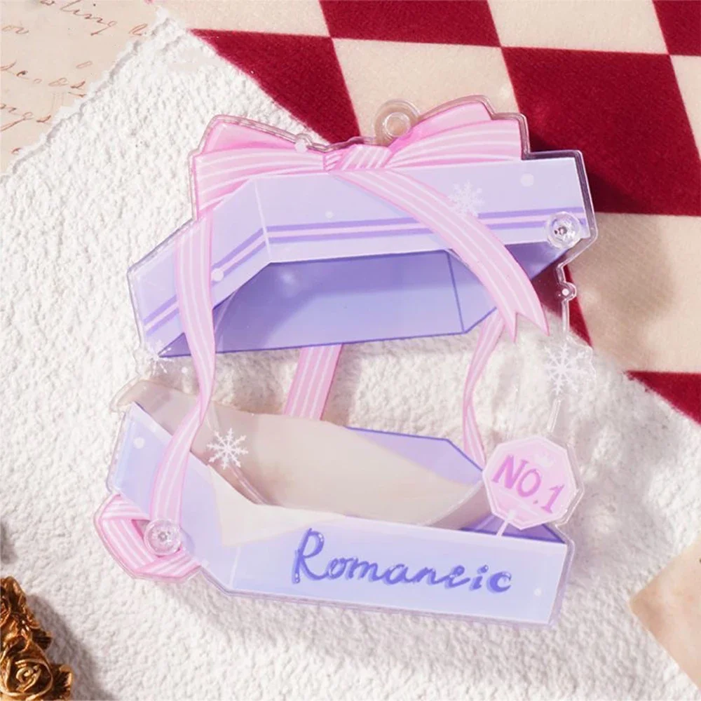 Acrylic Bar Storage Box Creative Snowflake Gift Box Photo Frame Badge Display Storage Box Bag Device Pendant Gift for Friends
