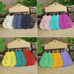 Bohemian Fashion Earrings Personalized Set Temperament Simple Droplet Hollow Multi Layered Holiday Gift