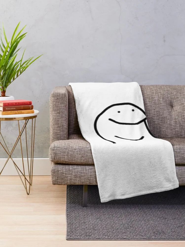 stickman waiting innocently Throw Blanket Fashion Sofas manga Winter beds christmas decoration Blankets