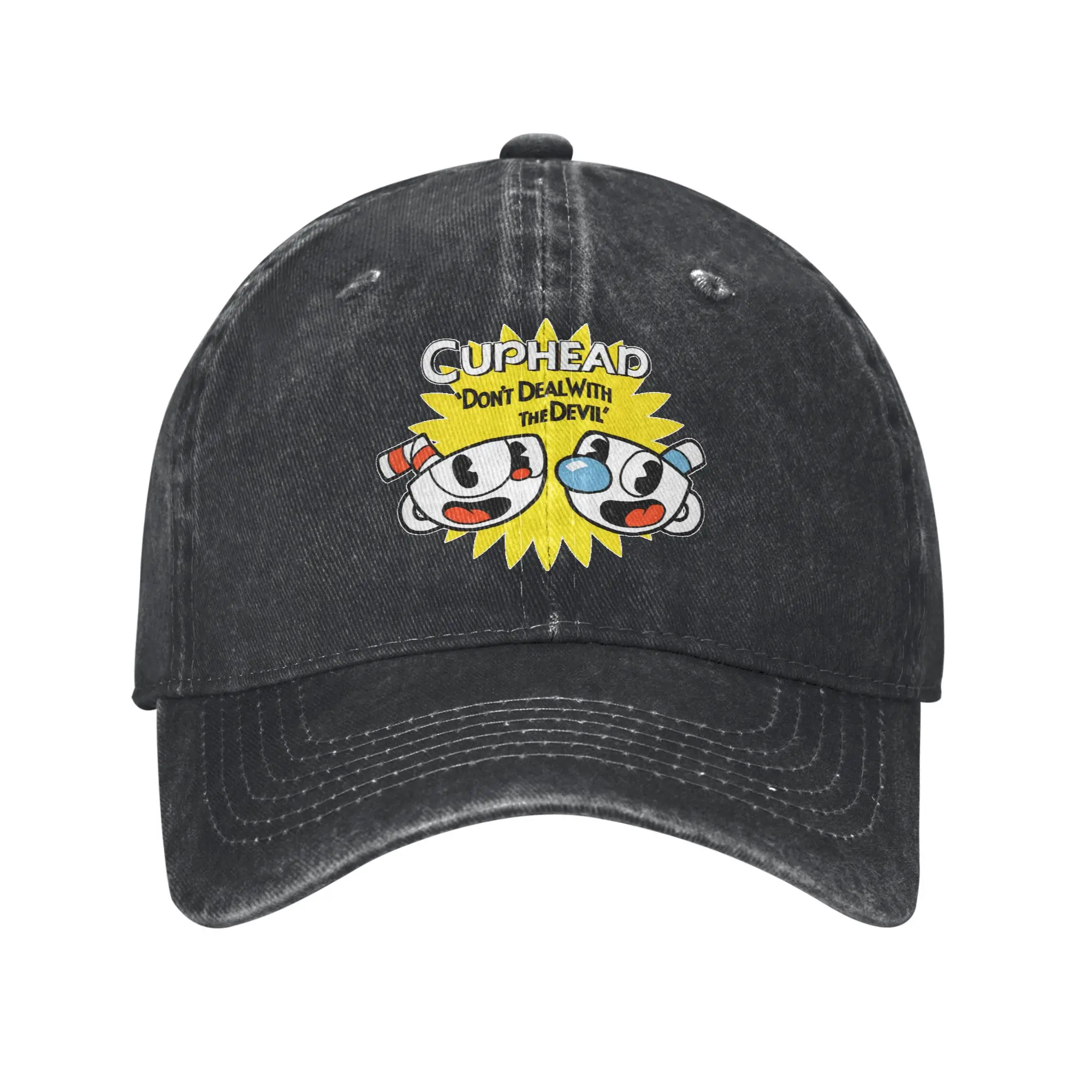 Custom Cupheads Cartoon Baseball Cap for Men Women Adjustable Mugmans Game Dad Hat Sports