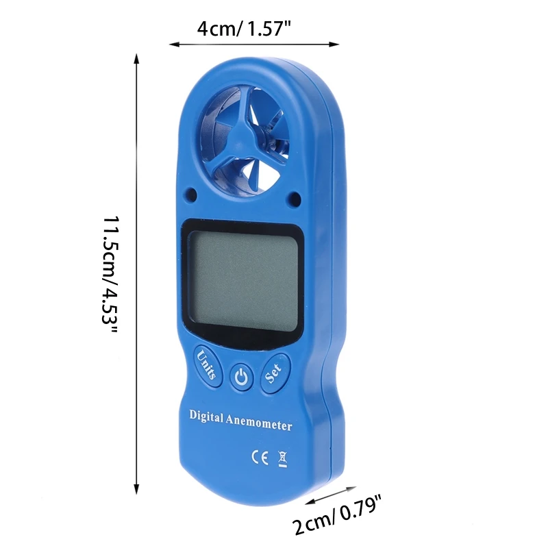 Mini Anemometer Digital High Impeller Wind Speed Volume Temperature Tester Outdoor Measure Windsurfing Wind