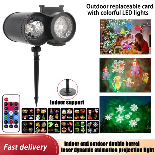 Nuevas luces de proyección láser impermeables de 15W, lámpara de escenario para vacaciones, exteriores, interiores, proyector de Navidad, luces Led para fiesta y escenario