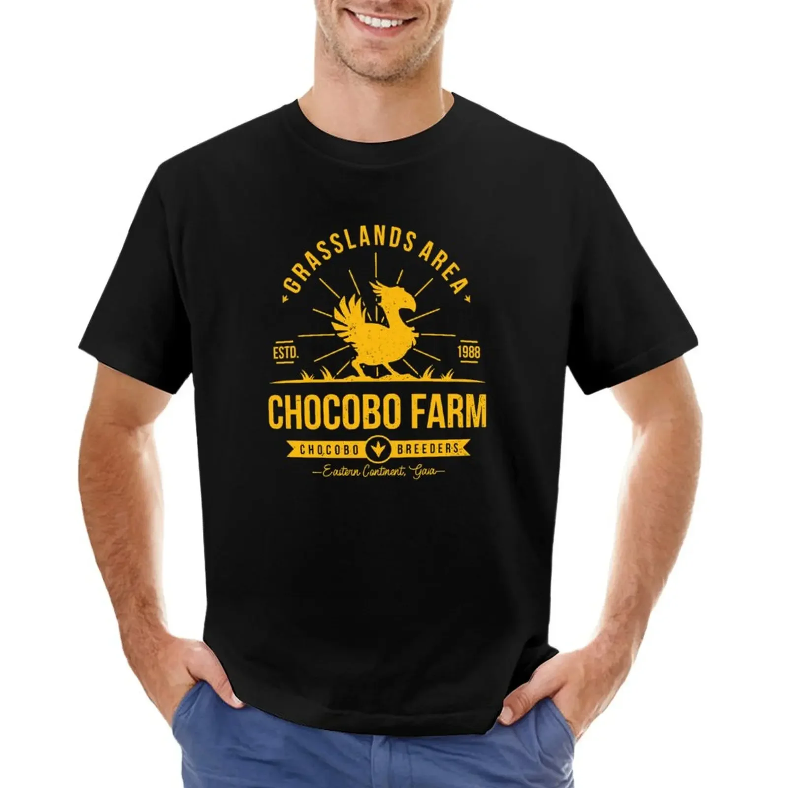 Chocobo T-shirt tees cute clothes plus sizes big and tall t shirts for men