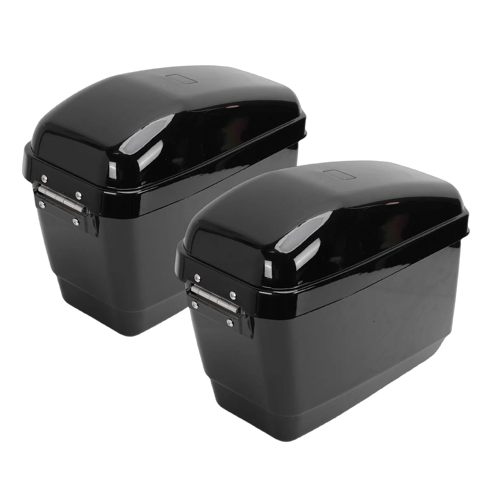 Motorcycle Hard Saddle Bags 45L with Lock Liner Mounting Kit Sturdy ABS Plastic Universal Motorcycle Trunk Side Storage Box