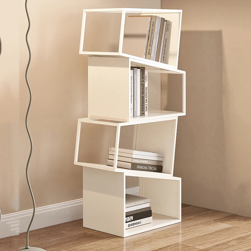 Kids Bookshelf Iron Shelf Metal Shelving Furniture Organizer Room Bookcase Books Library Corner Floor Booksellers Estante Book