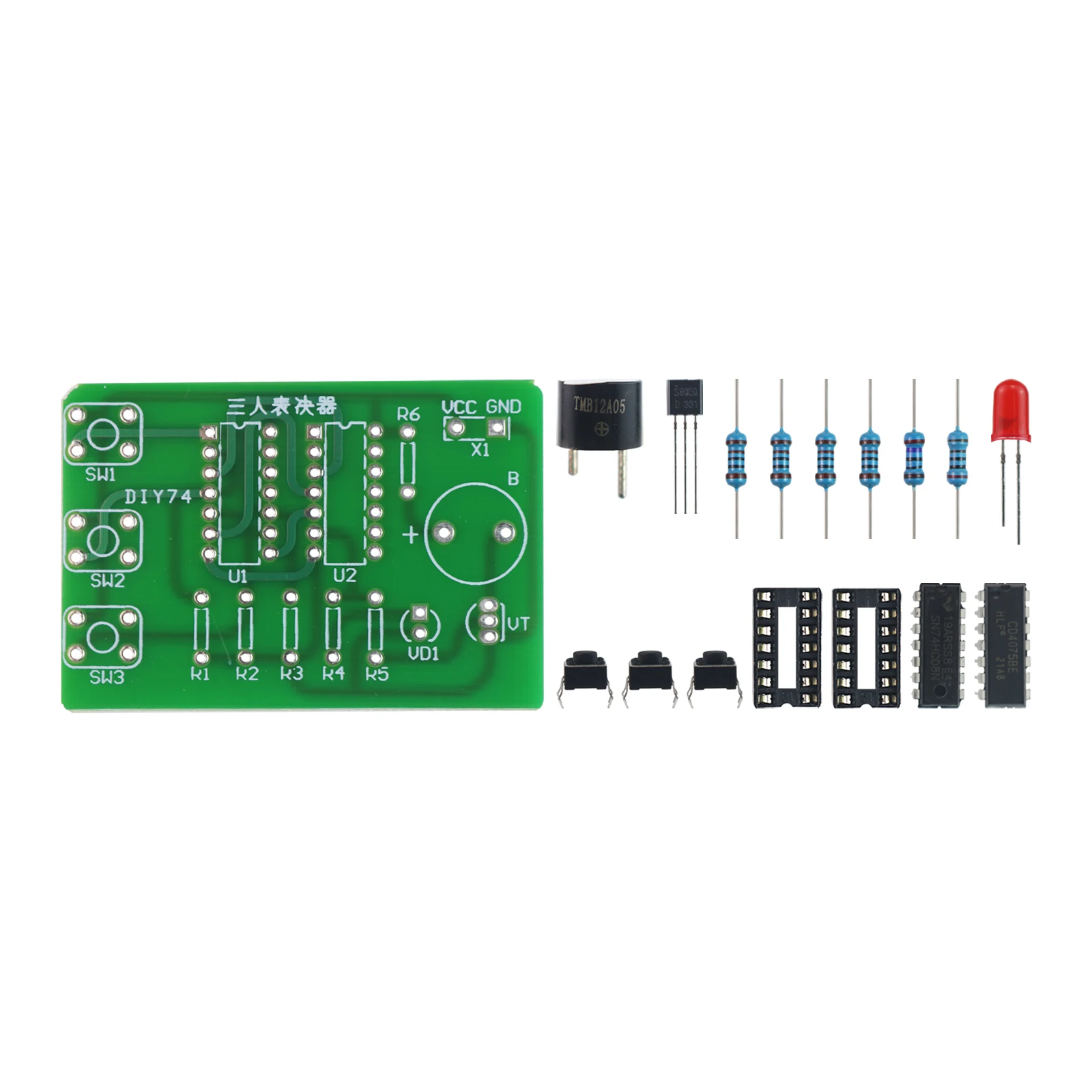 Kit elettronico fai-da-te Kit da laboratorio per macchine da voto per tre persone F o laboratori di formazione per studenti su principi elettronici