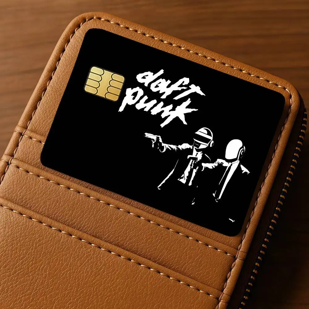 Band D-Daft P-Punk Credit Skin Cover Card Stickers 4PCS Film Bus Pass Front Decoration Bank Debit Waterproof