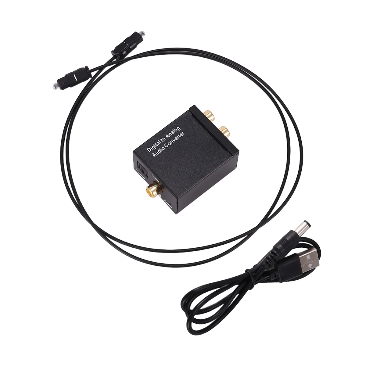 Digital to Analog Audio Converter Optical Fiber Toslink Coaxial Signal to RCA R/L Audio Decoder SPDIF ATV DAC Amplifier