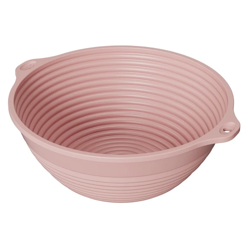 

Silicone Bread Proofing Basket Round/Oval Foldable Dough Proofing Bowl High Temperature Resistant Build-in Steel Wire