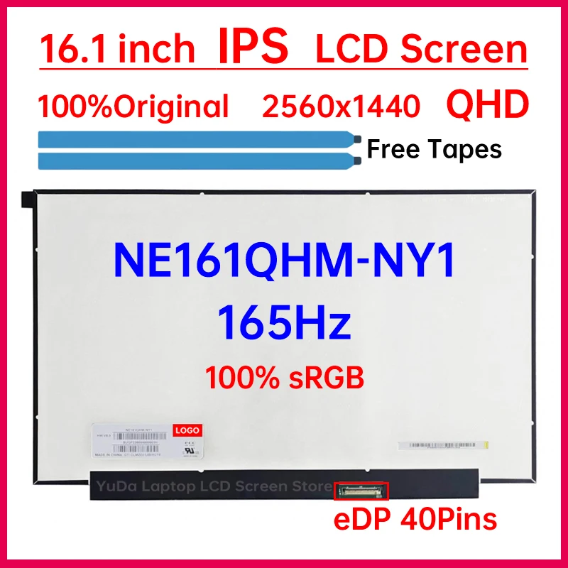 16.1 Inch 165Hz Laptop LCD Screen NE161QHM-NY1 For HP VICTUS 16-e 16Z-E 16-e0090 16-e0103AX Display Matrix Panel eDP 40 Pins