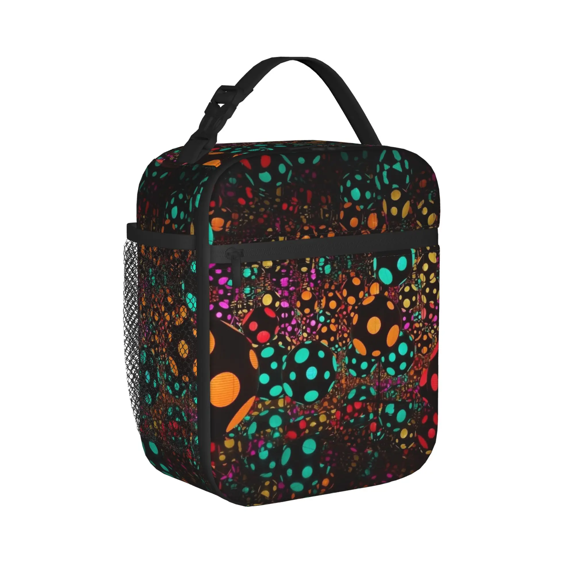 Yayoi Kusama Thermal Insulated Lunch Bag for Picnic  Portable Food Bag Container Thermal Cooler Lunch Boxes