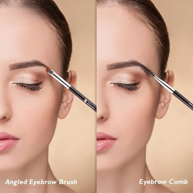 Eyebrow Brush Eyelash Comb makeup brushes Dual Ended Angled brush Spoolie brush 2 in 1 Lash eyebrow brush set makeup tool