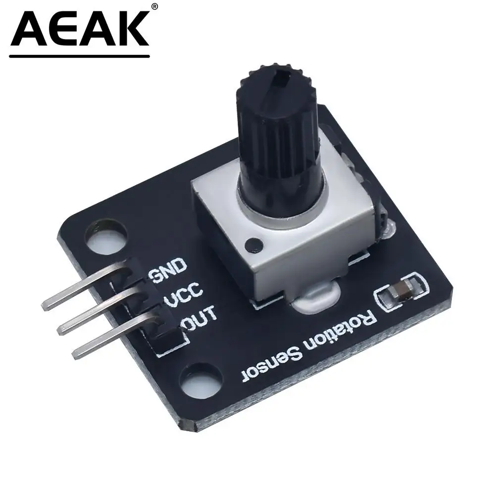 Rotary Encoder Module for Arduino Brick Sensor Development Round Audio Rotating Potentiometer Knob Cap EC11 AEAK