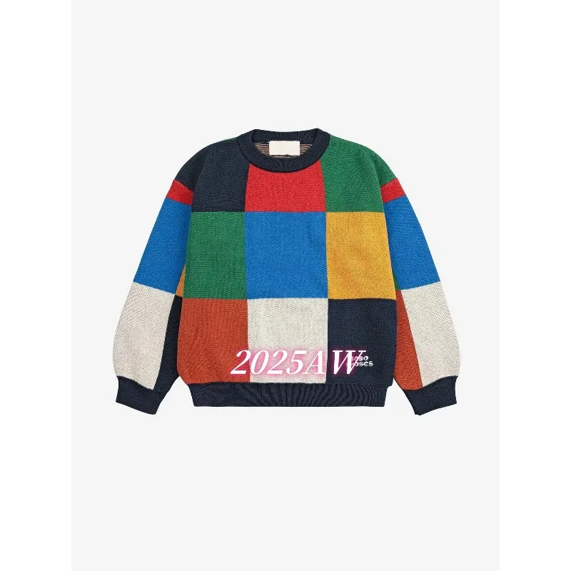 

Kids Knitted Sweater 2025 Autumn/Winter New Boys and Girls Knitted Sweater Round Neck Hooded Warm Knitted Sweater Cardigan Coat